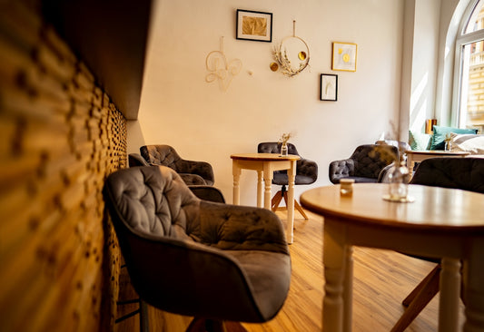 brown wooden table beside brown wooden chair